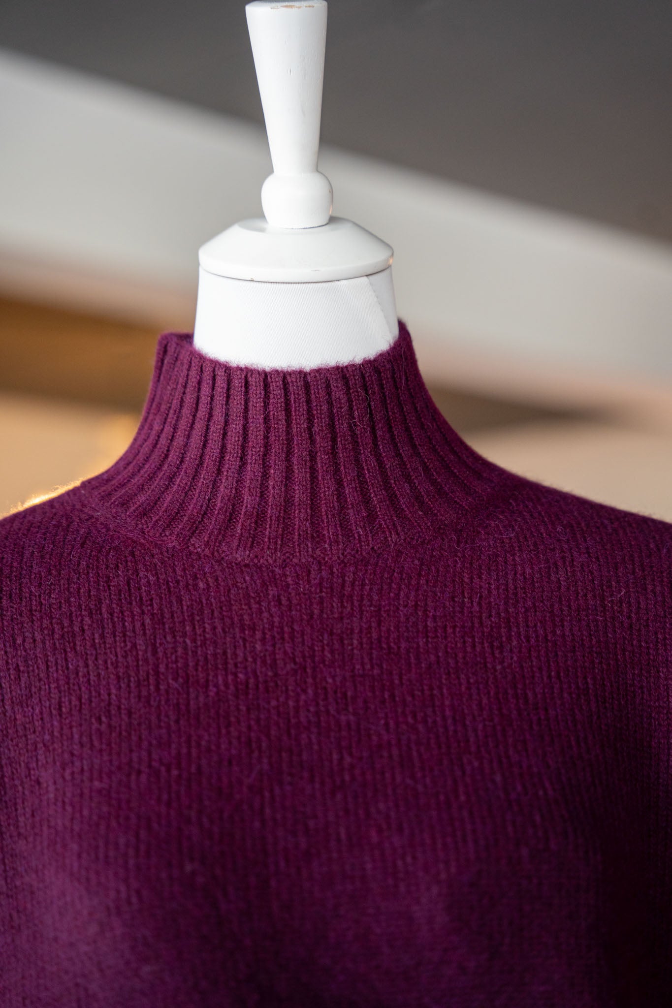 Alpaka Pulli mit leichtem Kragen 34-42