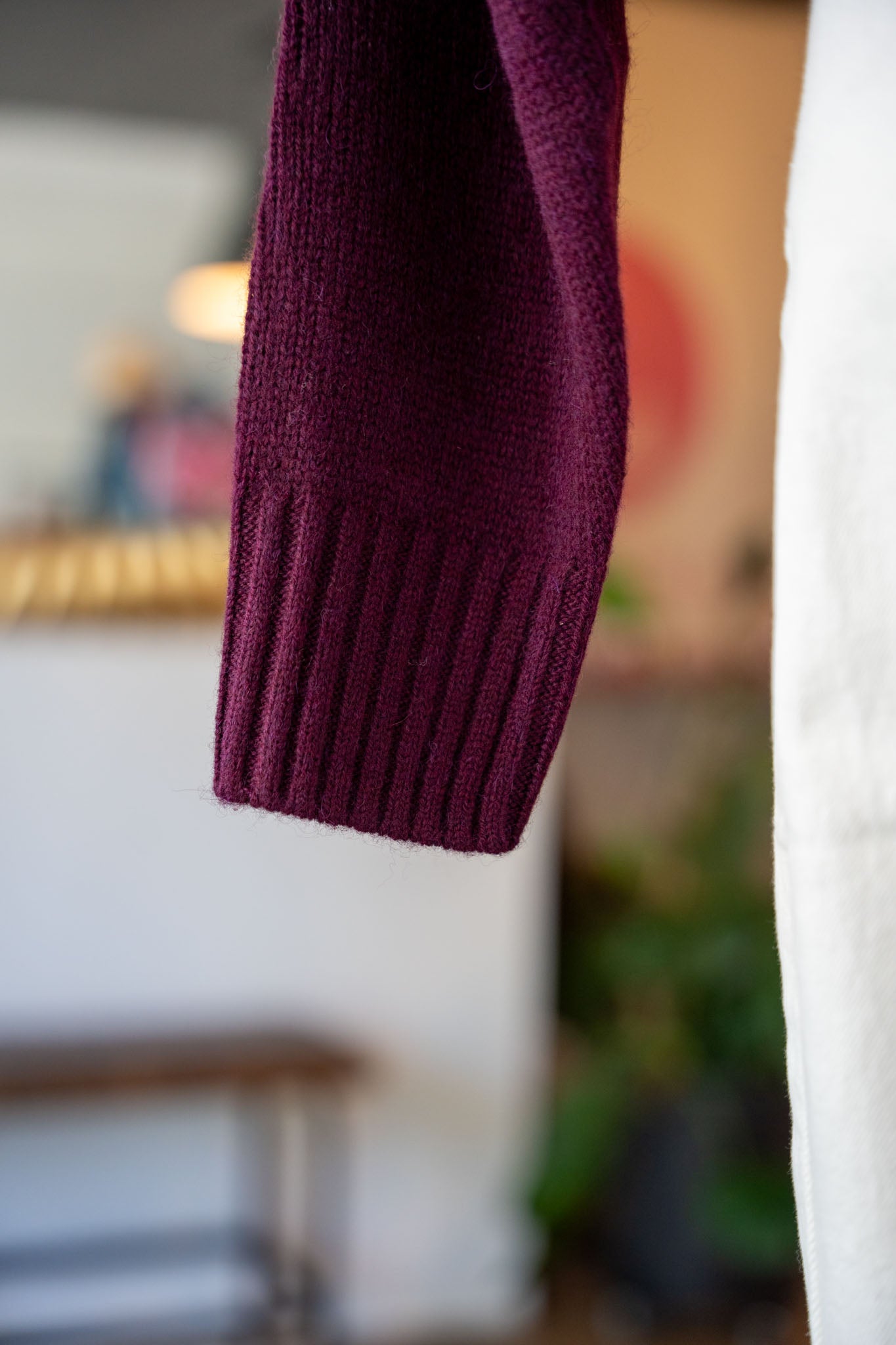 Alpaka Pulli mit leichtem Kragen 34-42